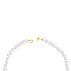 Κολιέ με Κ14 χρυσό μαγνητικό κούμπωμα και λευκά μαργαριτάρια - F126587 Κολιέ με Κ14 χρυσό μαγνητικό κούμπωμα και λευκά μαργαριτάρια - F126587